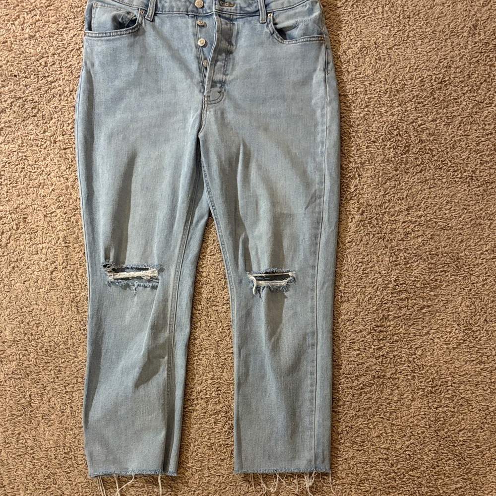 Wild Fable Light Blue Distressed Ankle Jeans